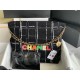 Chanel 22 MEDIUM HANDBAG Tweed & Gold-Tone Metal AS3261 High