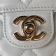 Chanel SMALL FLAP BAG With Top Diamond Handle Lambskin & Gold-Tone Metal AS4141 White A