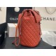 Chanel Large Backpack Lambskin 91122 Silver-Metal Red High