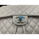 Chanel Large Backpack Lambskin 91122 Silver-Metal Grey High