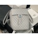 Chanel Large Backpack Lambskin 91122 Silver-Metal Grey High