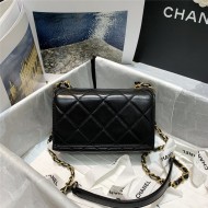 Chanel MINI FLAP BAG Lambskin Plexi & Gold-Tone Metal Black High