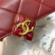 Chanel MINI FLAP BAG Lambskin Plexi & Gold-Tone Metal Burgundy High