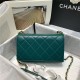 Chanel SMALL FLAP BAG Lambskin Plexi & Gold-Tone Metal Green High