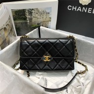 Chanel SMALL FLAP BAG Lambskin Plexi & Gold-Tone Metal Black High