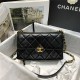 Chanel SMALL FLAP BAG Lambskin Plexi & Gold-Tone Metal Black High