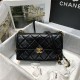 Chanel SMALL FLAP BAG Lambskin Plexi & Gold-Tone Metal Black High