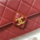 Chanel SMALL FLAP BAG Lambskin Plexi & Gold-Tone Metal Burgundy High