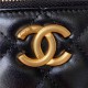 Chanel SMALL VANITY WITH CHAIN Calfskin & Gold-Tone Metal AP2292 Black A