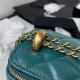 Chanel SMALL VANITY WITH CHAIN Calfskin & Gold-Tone Metal AP2292 Green A