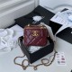 Chanel SMALL VANITY WITH CHAIN Calfskin & Gold-Tone Metal AP2292 Burgundy A