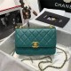 Chanel SMALL FLAP BAG Calfskin & Gold-Tone Metal AS2649 Green High