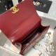 Chanel SMALL FLAP BAG Calfskin & Gold-Tone Metal AS2649 Burgundy High