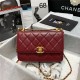 Chanel SMALL FLAP BAG Calfskin & Gold-Tone Metal AS2649 Burgundy High