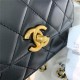 Chanel MINI FLAP BAG Calfskin & Gold-Tone Metal AS2615 Black High