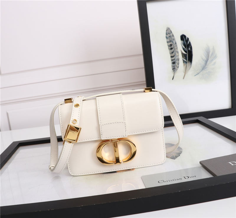 MICRO 30 MONTAIGNE BAG Box Calfskin White High