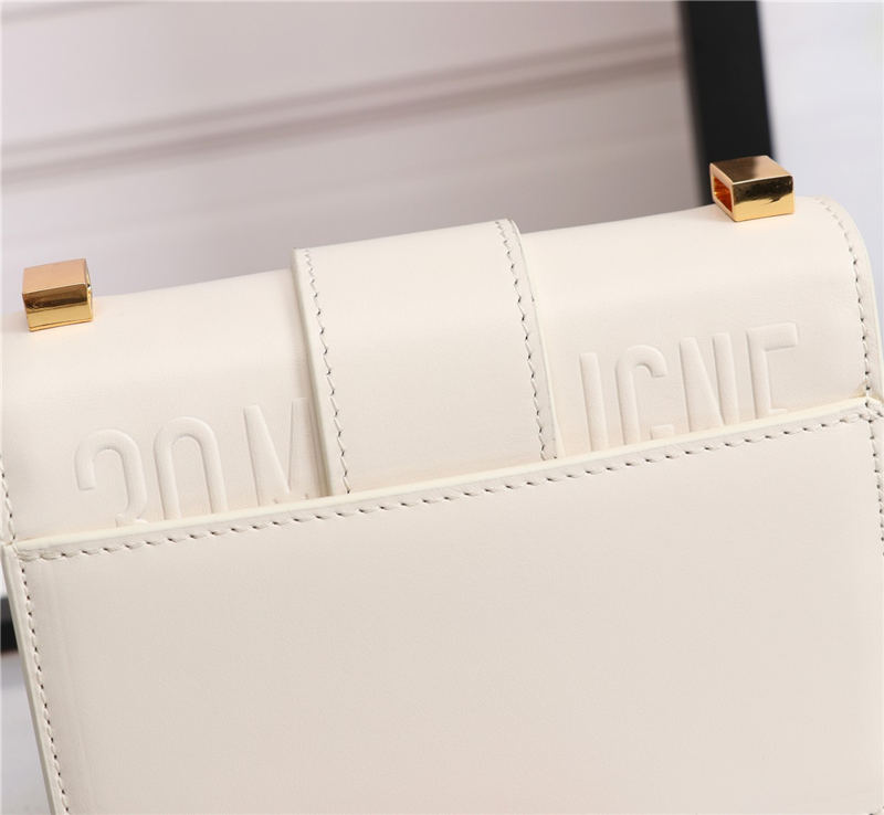 MICRO 30 MONTAIGNE BAG Box Calfskin White High