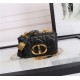 MICRO Dior CARO BAG Supple Cannage Calfskin Black High