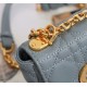 MICRO Dior CARO BAG Supple Cannage Calfskin Blue High