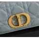 MICRO Dior CARO BAG Supple Cannage Calfskin Blue High