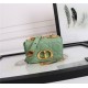 MICRO Dior CARO BAG Supple Cannage Calfskin Green High