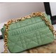 MICRO Dior CARO BAG Supple Cannage Calfskin Green High