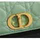 MICRO Dior CARO BAG Supple Cannage Calfskin Green High