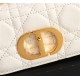 MICRO Dior CARO BAG Supple Cannage Calfskin White High