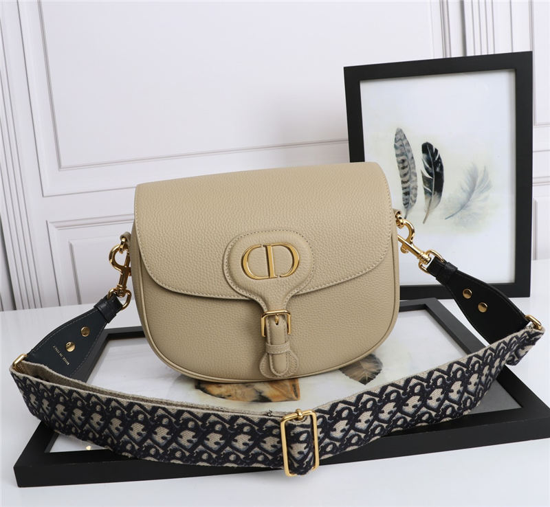 LARGE Dior BOBBY BAG Grained Calfskin Beige High