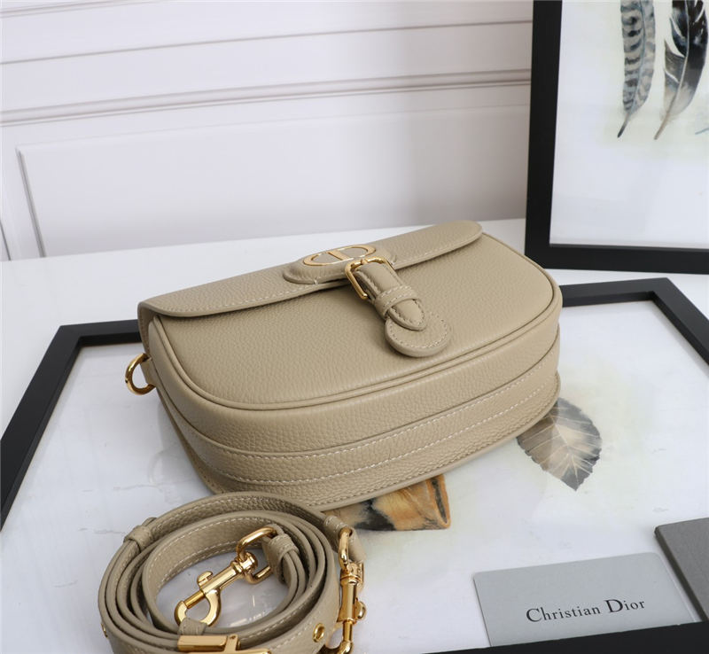 MEDIUM Dior BOBBY BAG Grained Calfskin Beige High