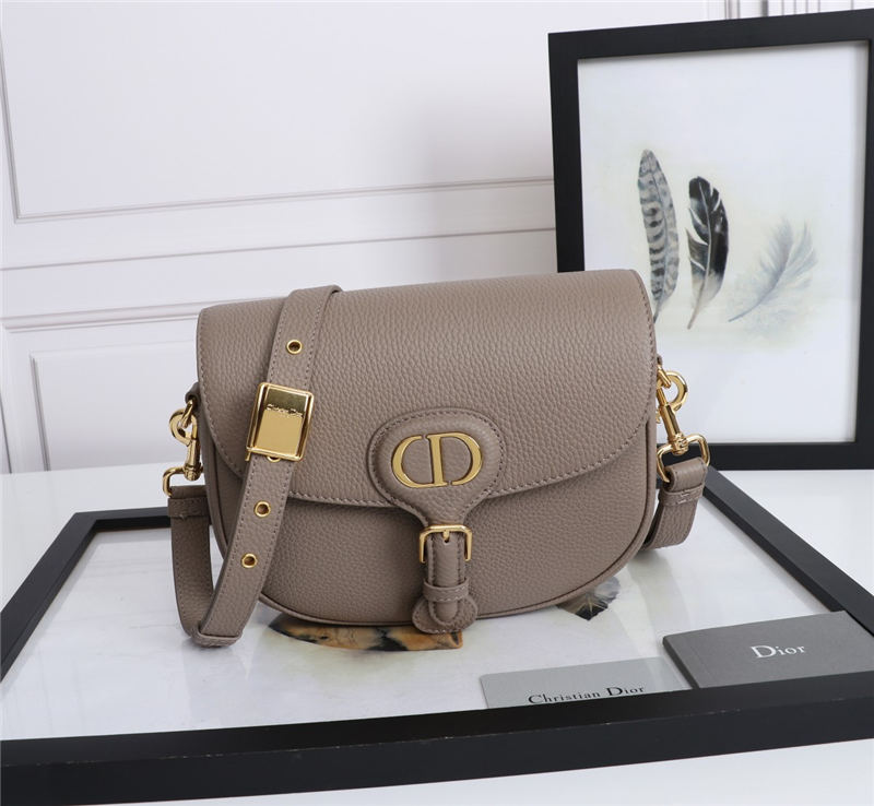 MEDIUM Dior BOBBY BAG Grained Calfskin Taupe High