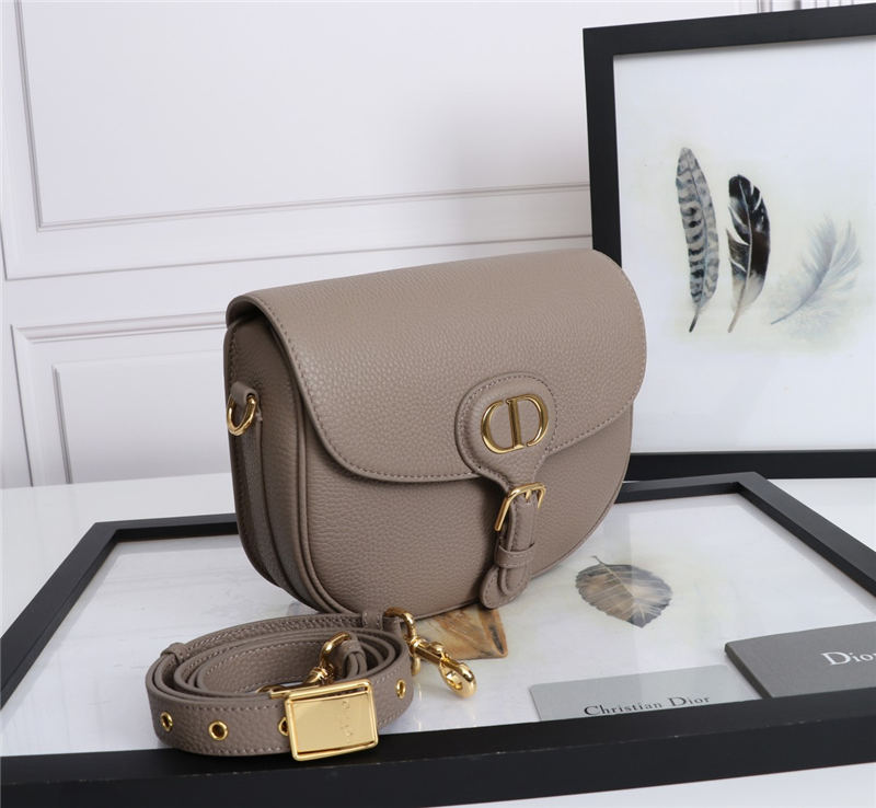 MEDIUM Dior BOBBY BAG Grained Calfskin Taupe High