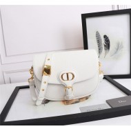 MEDIUM Dior BOBBY BAG Grained Calfskin White High