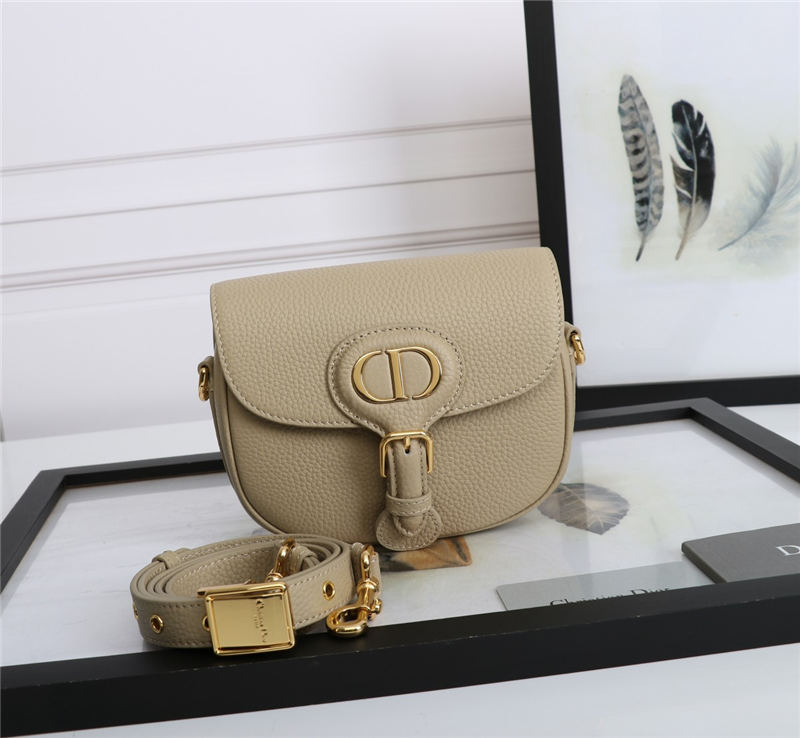 SMALL Dior BOBBY BAG Grained Calfskin Beige High