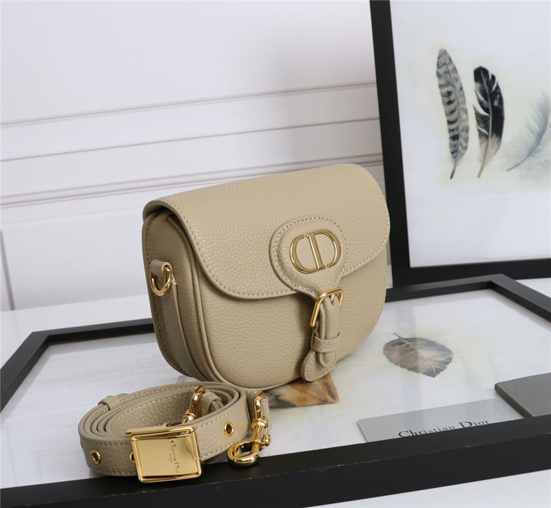 SMALL Dior BOBBY BAG Grained Calfskin Beige High