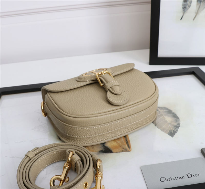 SMALL Dior BOBBY BAG Grained Calfskin Beige High