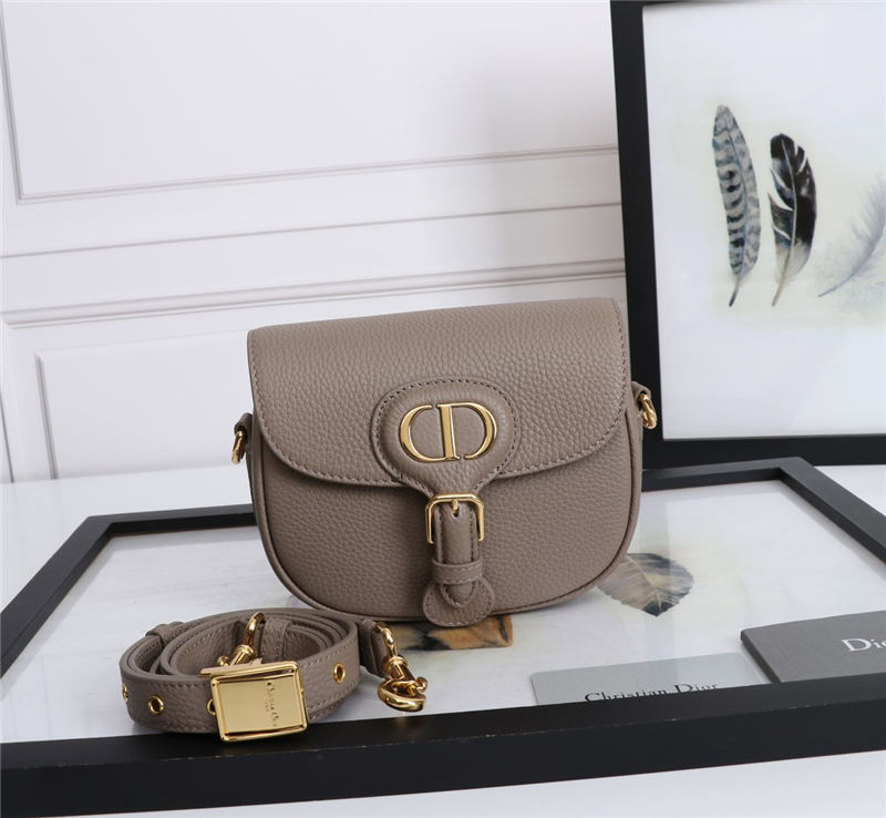 SMALL Dior BOBBY BAG Grained Calfskin Taupe High