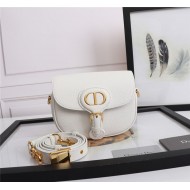 SMALL Dior BOBBY BAG Grained Calfskin White High