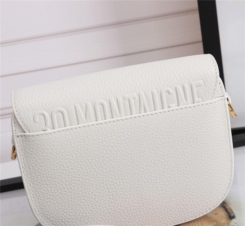 SMALL Dior BOBBY BAG Grained Calfskin White High