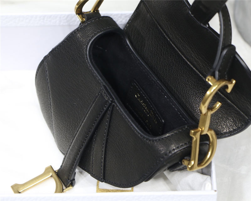 MICRO SADDLE BAG Goatskin Black High