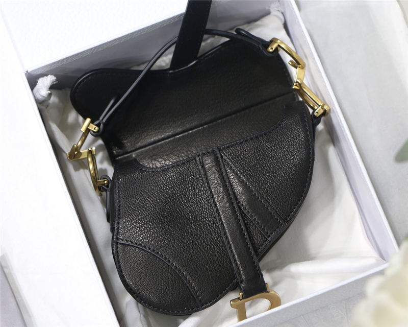 MICRO SADDLE BAG Goatskin Black High