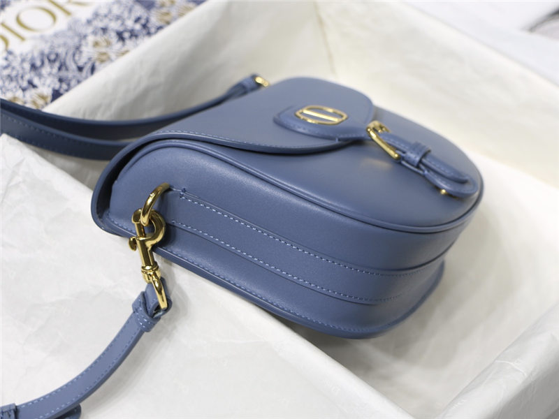 MEDIUM Dior BOBBY BAG Box Calfskin Denim Blue High