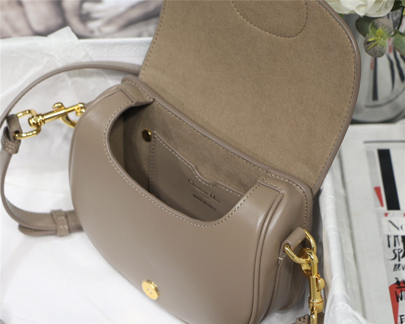 SMALL Dior BOBBY BAG Box Calfskin Taupe High