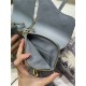 SADDLE MULTIFUNCTIONAL POUCH Supple Cannage Calfskin Grey Blue High