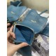 SADDLE MULTIFUNCTIONAL POUCH Supple Cannage Calfskin Denim Blue High