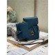 SADDLE MULTIFUNCTIONAL POUCH Supple Cannage Calfskin Denim Blue High