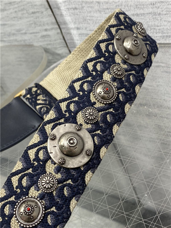 SHOULDER STRAP Dior Oblique Embroidered Blue High