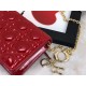 LADY Dior POUCH Patent Cannage Calfskin Red High