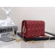 LADY Dior POUCH Patent Cannage Calfskin Red High