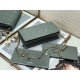 LADY Dior POUCH Patent Cannage Calfskin Grey-Green High